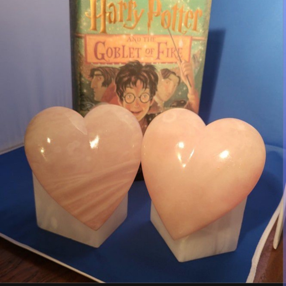 Pink Quartz Bookends